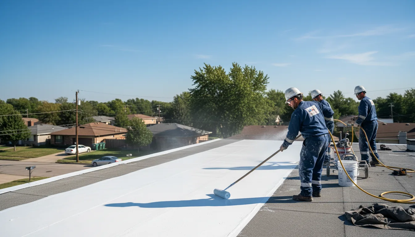 Commercial roof coating in Bloomburg, TX near me